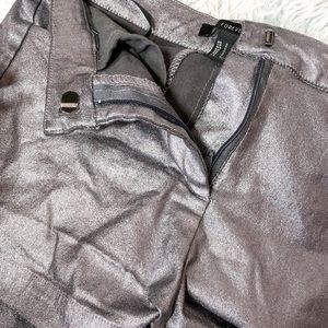 PU leather shorts dark silver